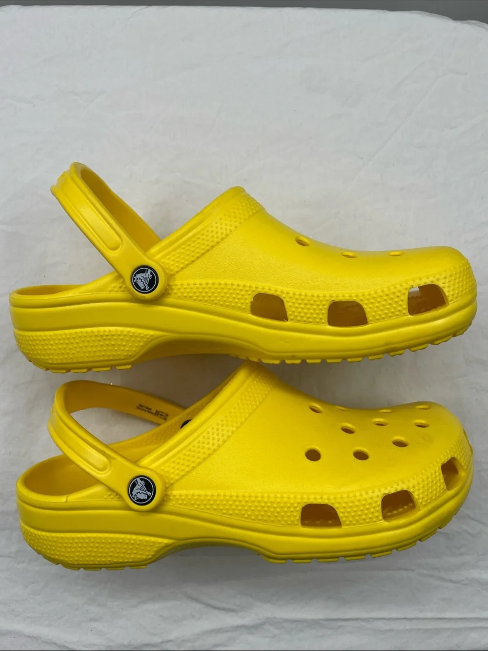 CROCS Classic Clogs in Bright Yellow. W12/M10.